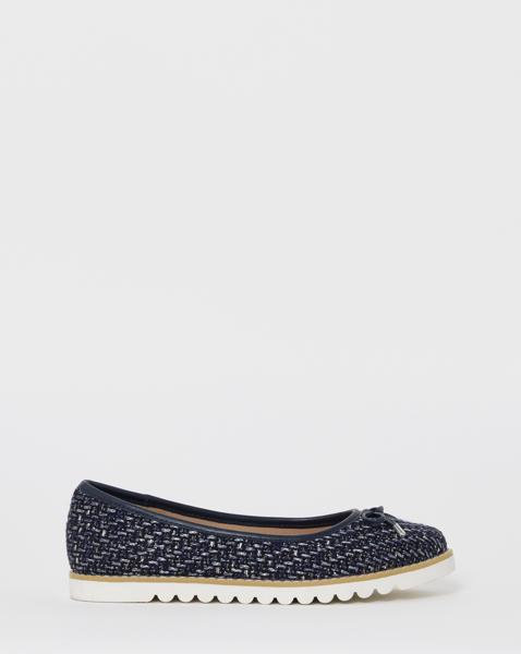 Cushion Walk Bow Boucle Ballerinas EEE