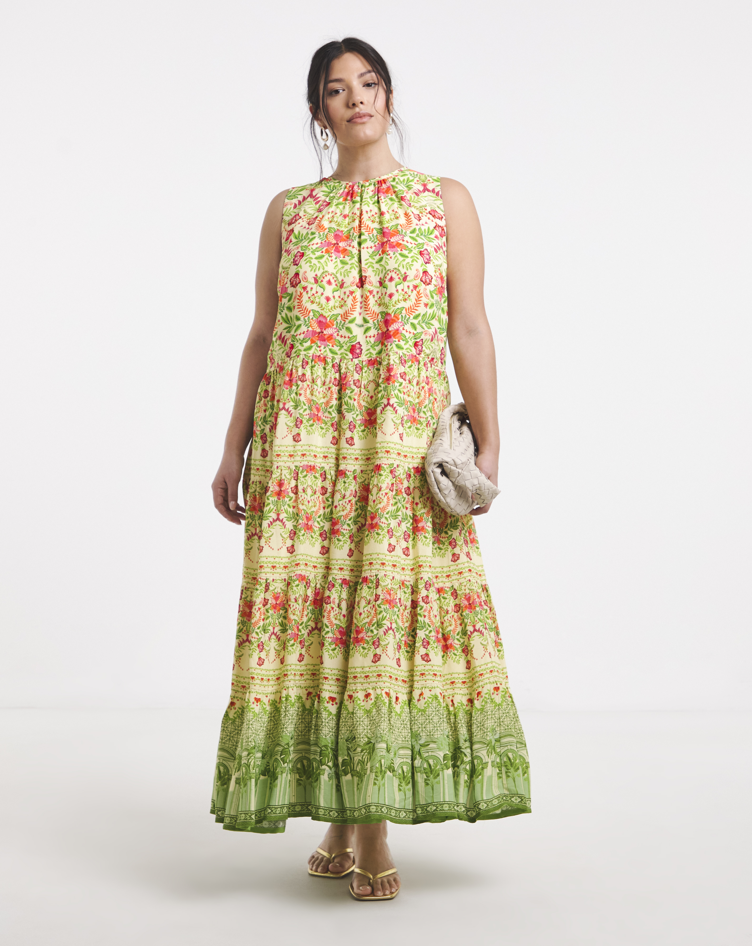 Joanna Hope Printed Tiered Dress