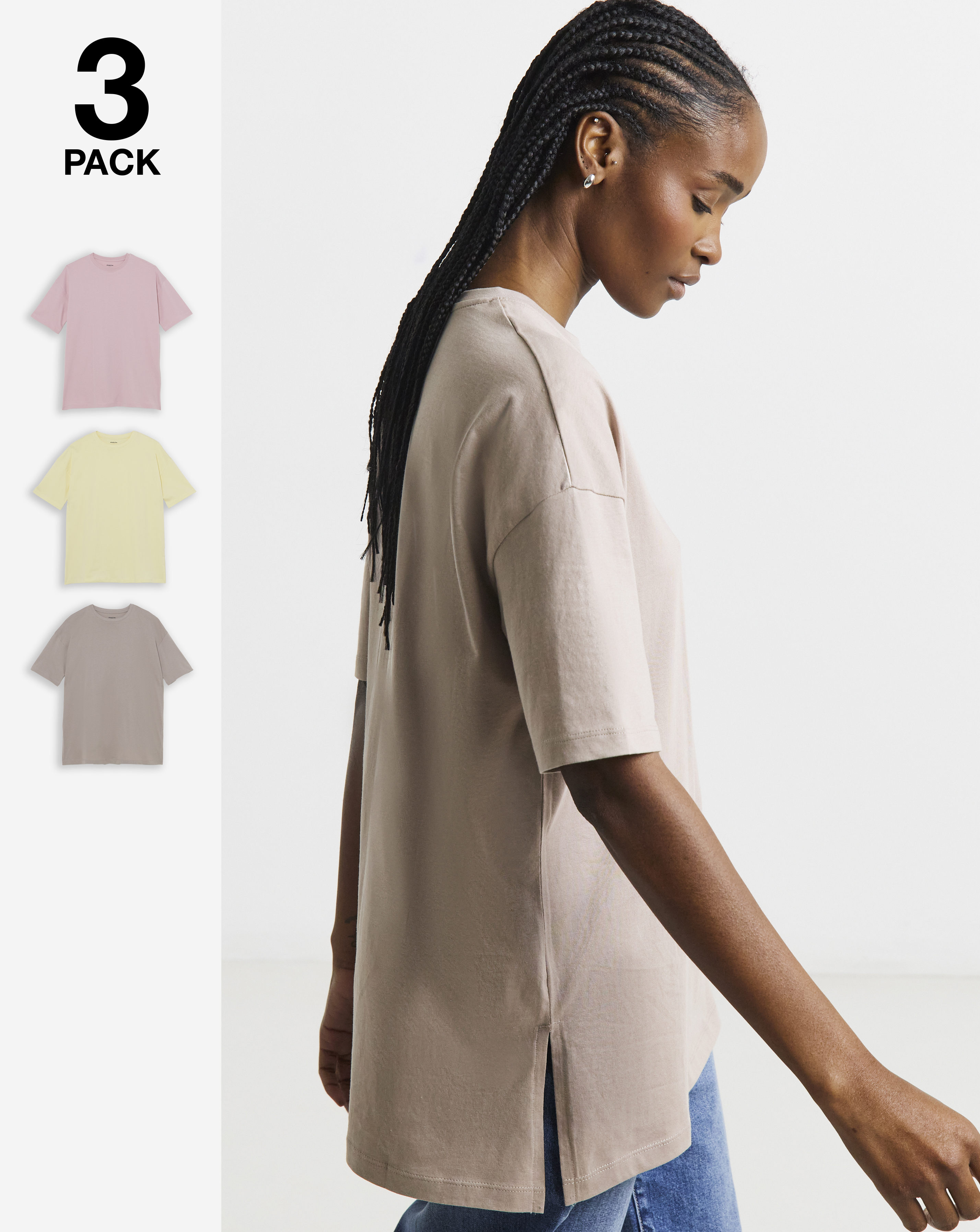 Pack of 3 Boyfriend T- Shirts