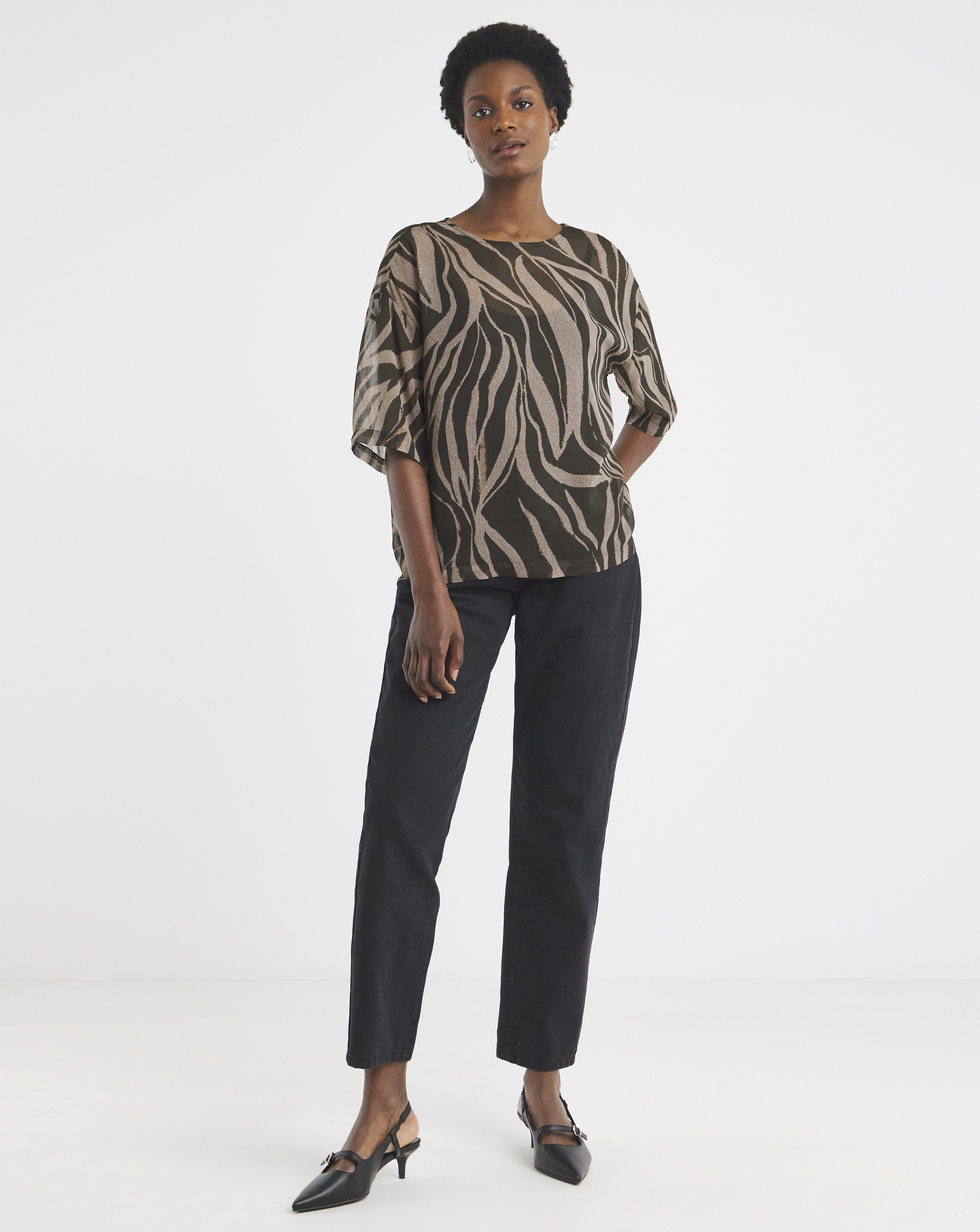 Chiffon Boxy Top