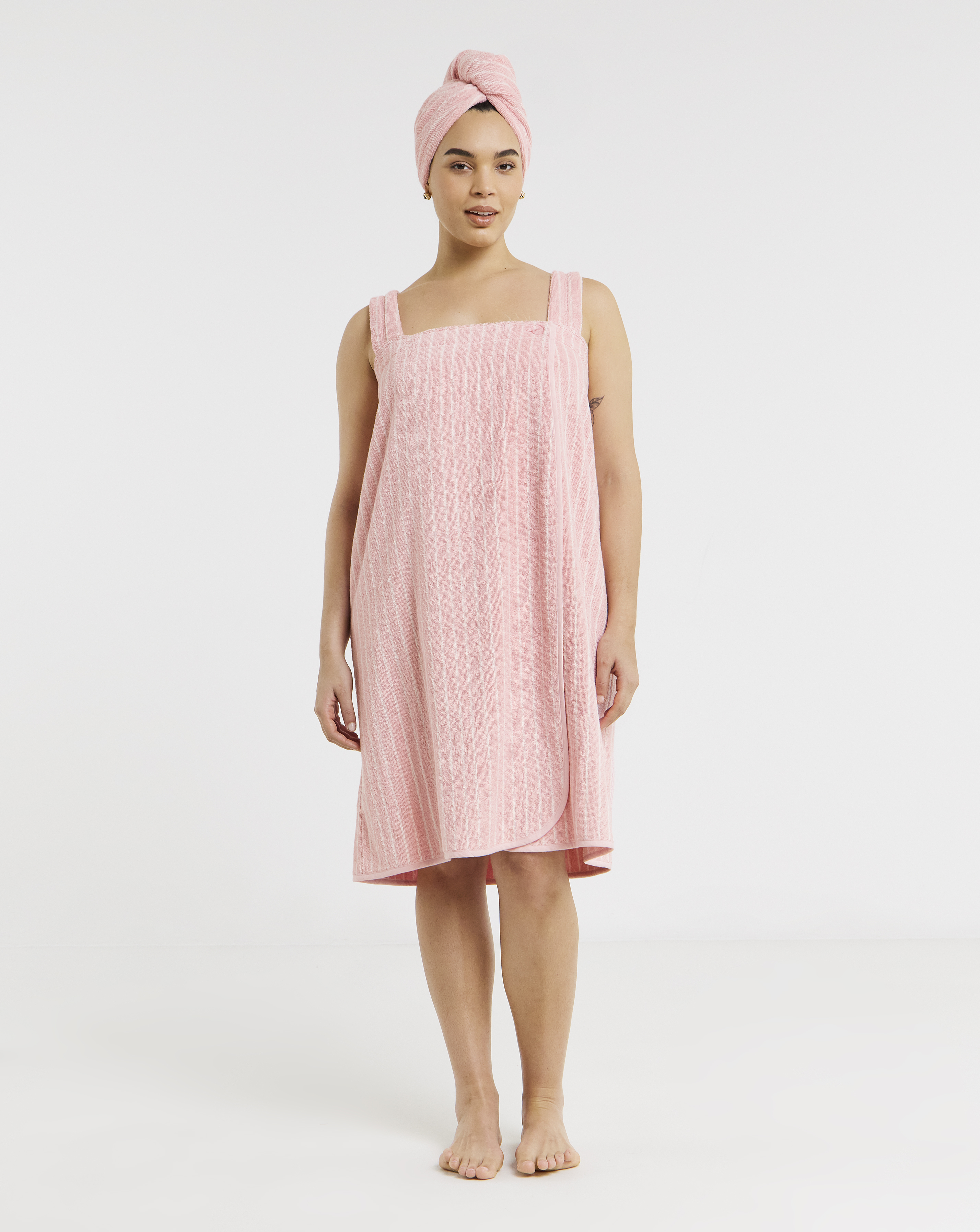 Towelling Shower Wrap & Turban