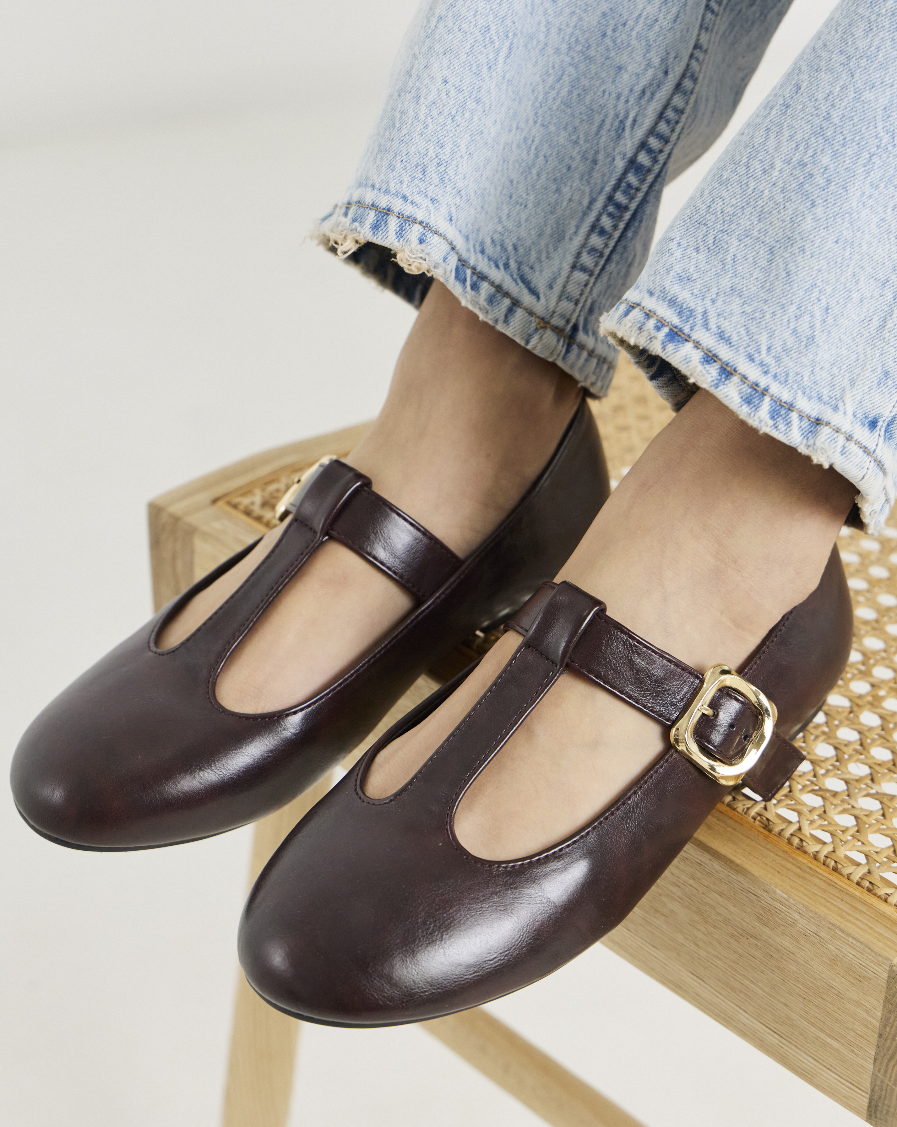 T Bar Mary Janes Wide Fit