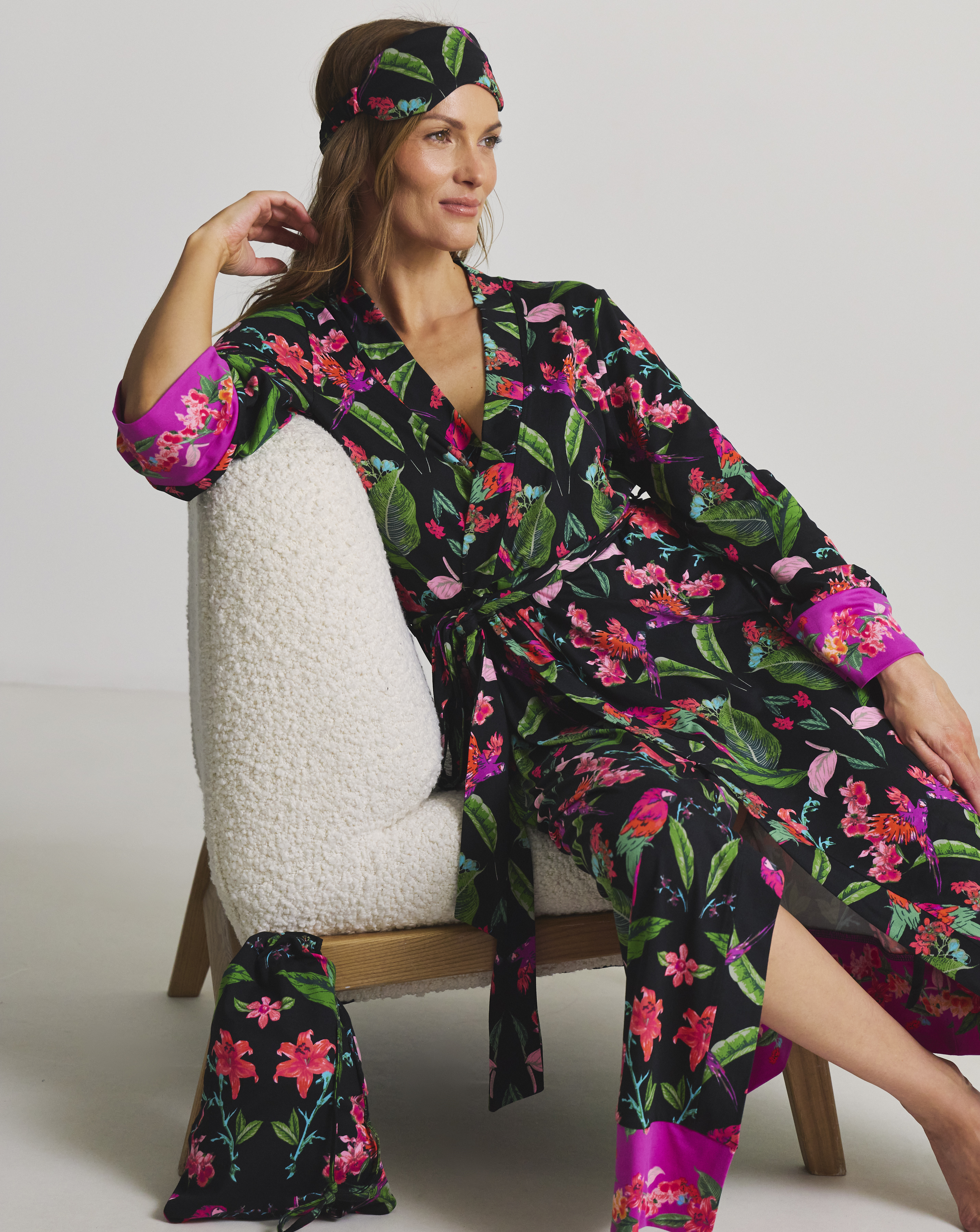 Figleaves Floral Gown With Bag