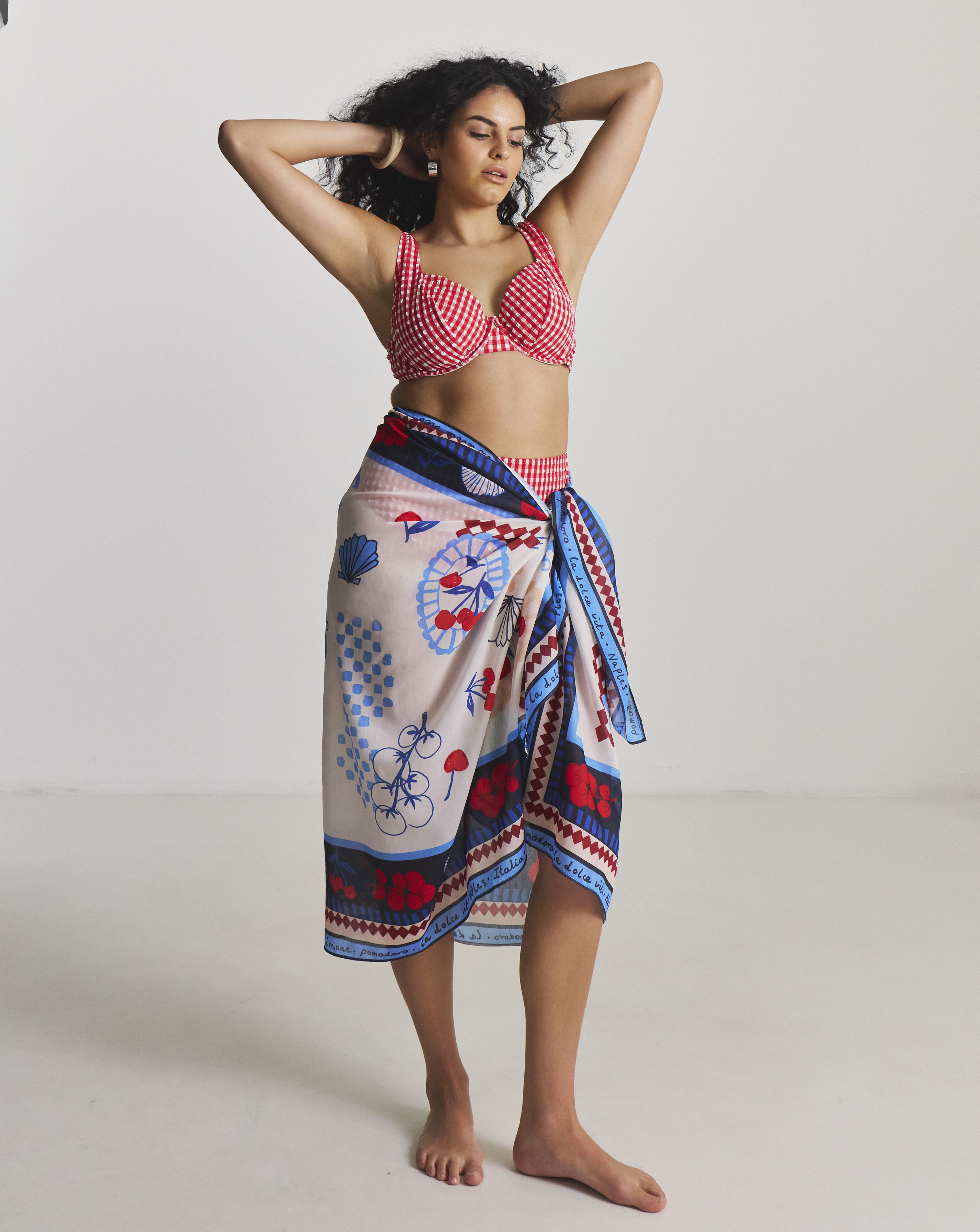 Dolce Vita Print Beach Sarong