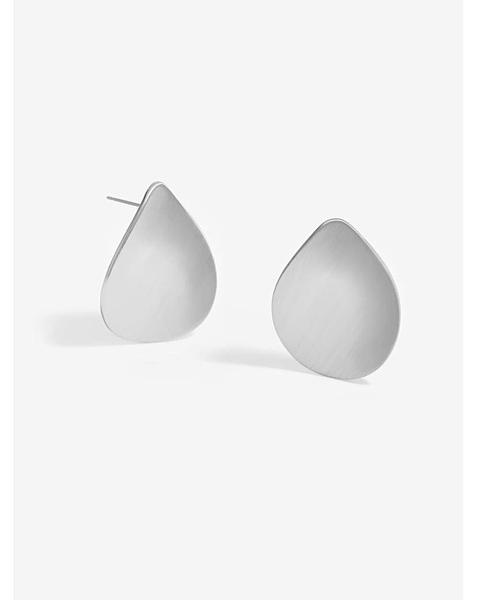 Jon Richard Silver Brushed Earrings