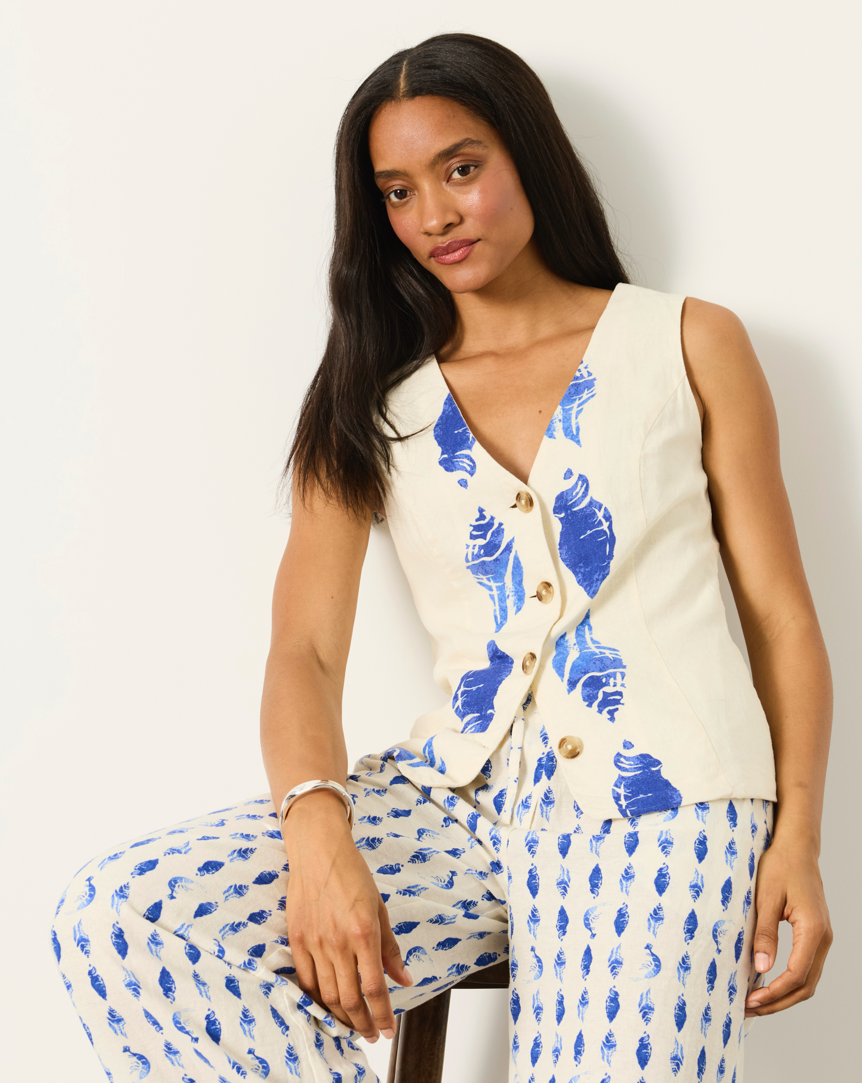 Fatface Women's Ivory Indie Shell Waistcoat