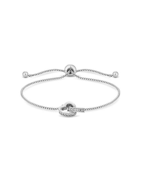 Jon Richard Clear Crystal Heart Bracelet