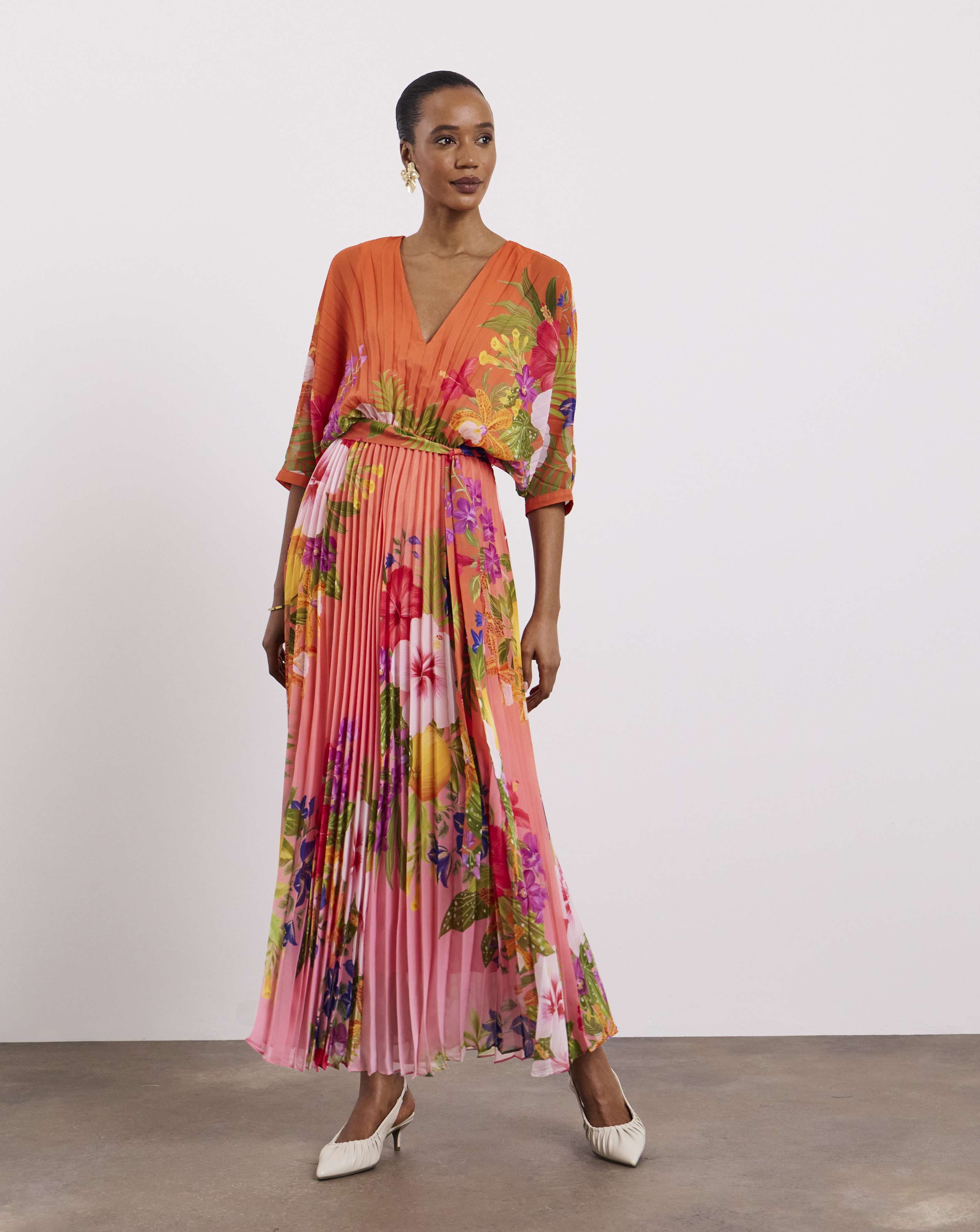 Joanna Hope Pleated Maxi Dress