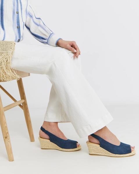Peep Toe Espadrille Wedge Wide