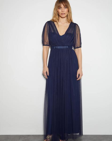 Monsoon Ellie Sheer Sleeve Maxi Dress - Image