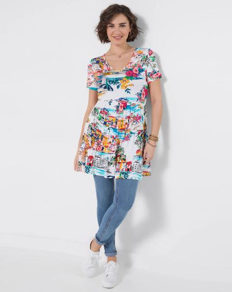 Sunny Scenic Jersey Tunic Top