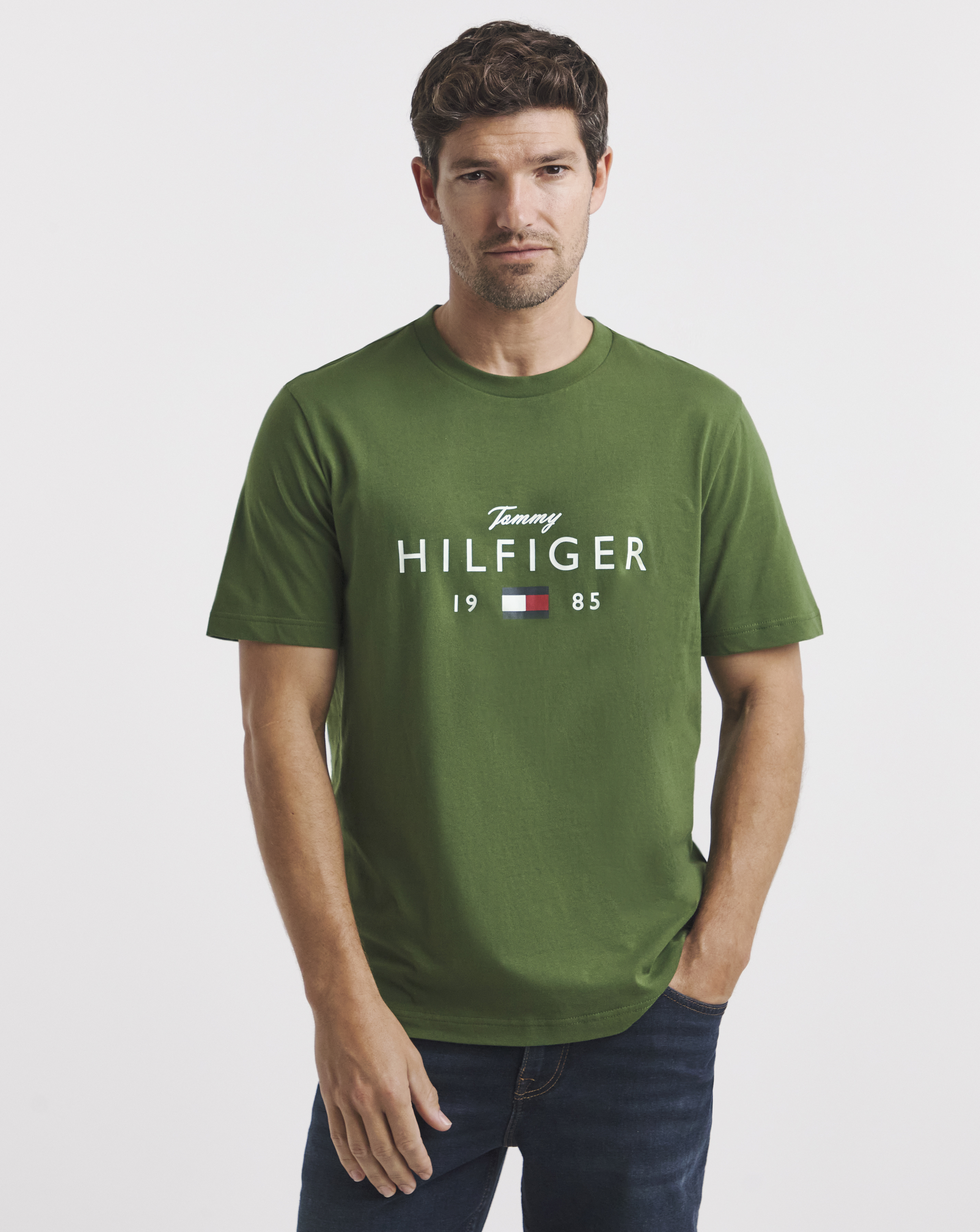 Tommy Hilfiger Logo T-Shirt - Pine Green