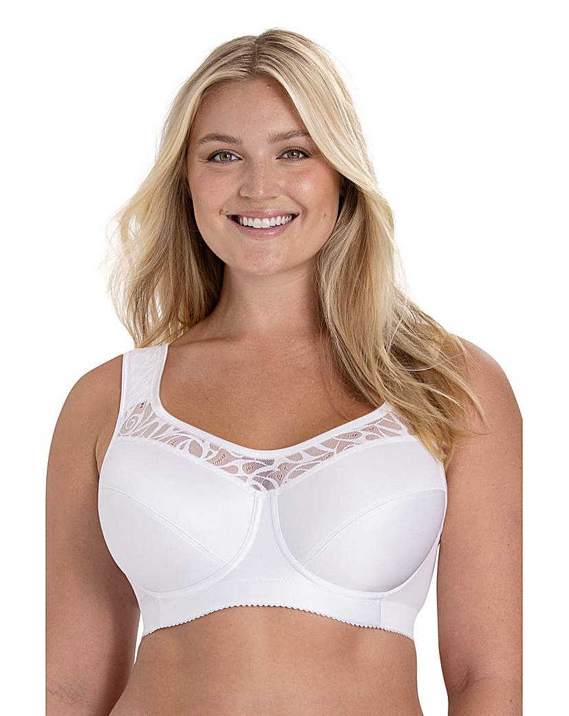 Miss Mary Of Sweden Women's White Miss Mary Cotton Simplex Bra 40Dd