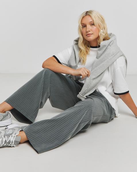 Drawcord Waist Wide Leg Trousers