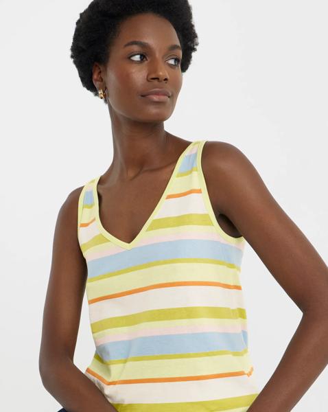 Jersey V-Neck Printed Vest