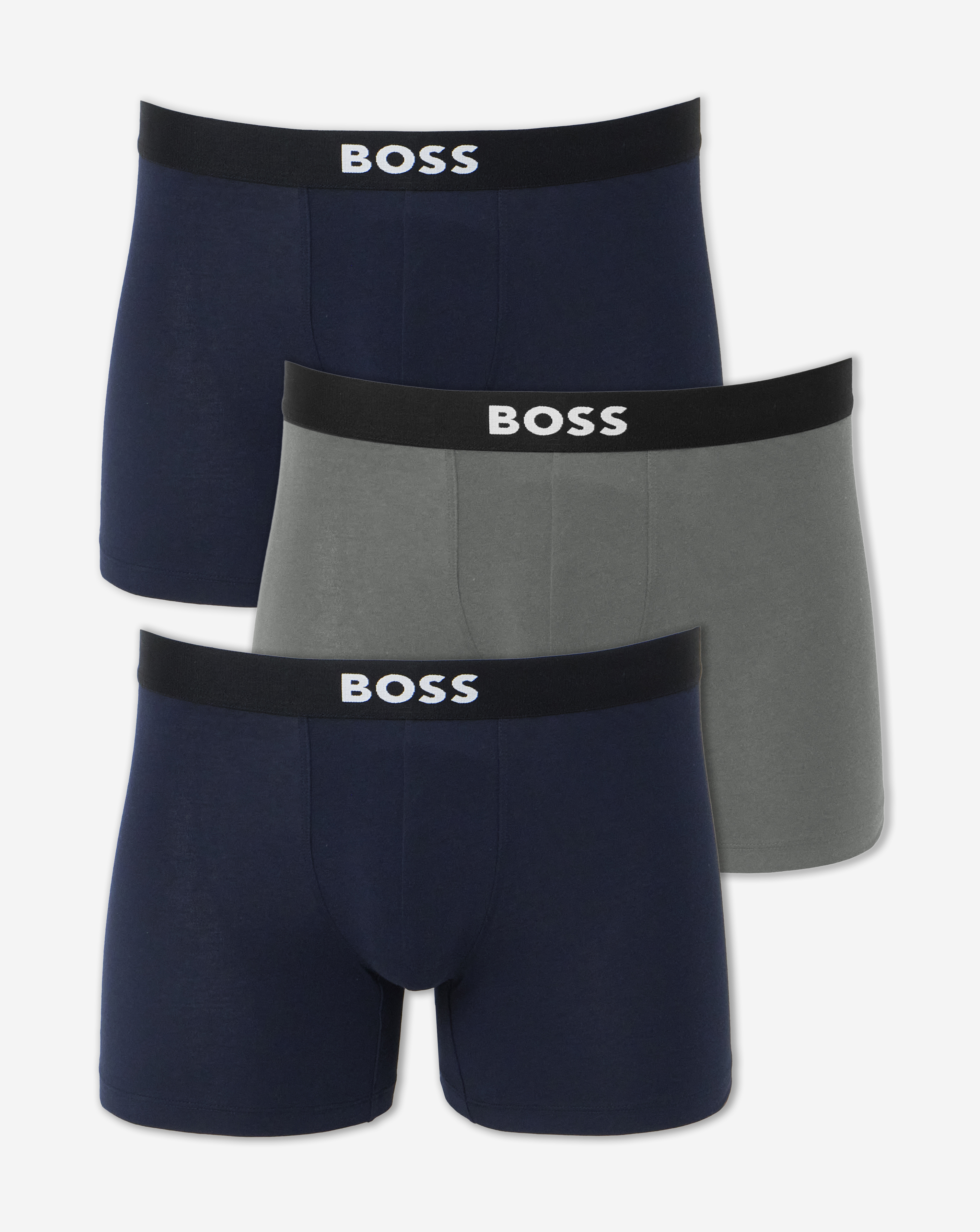 BOSS 3 Pack Boxer Brief- Navy/Grey