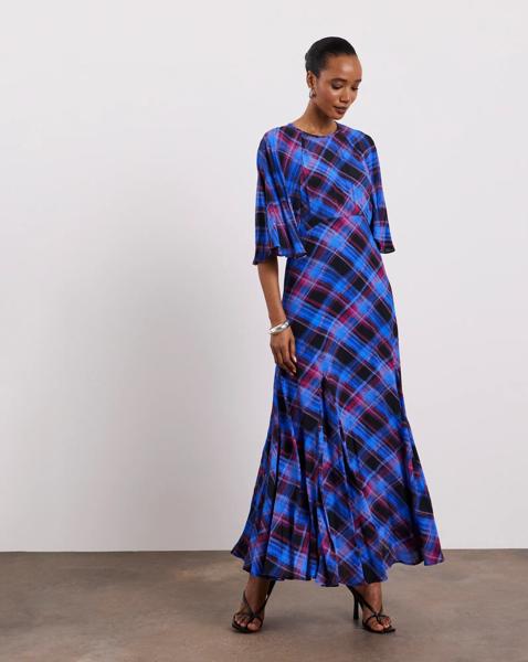 Joanna Hope Check Print Tea Dress