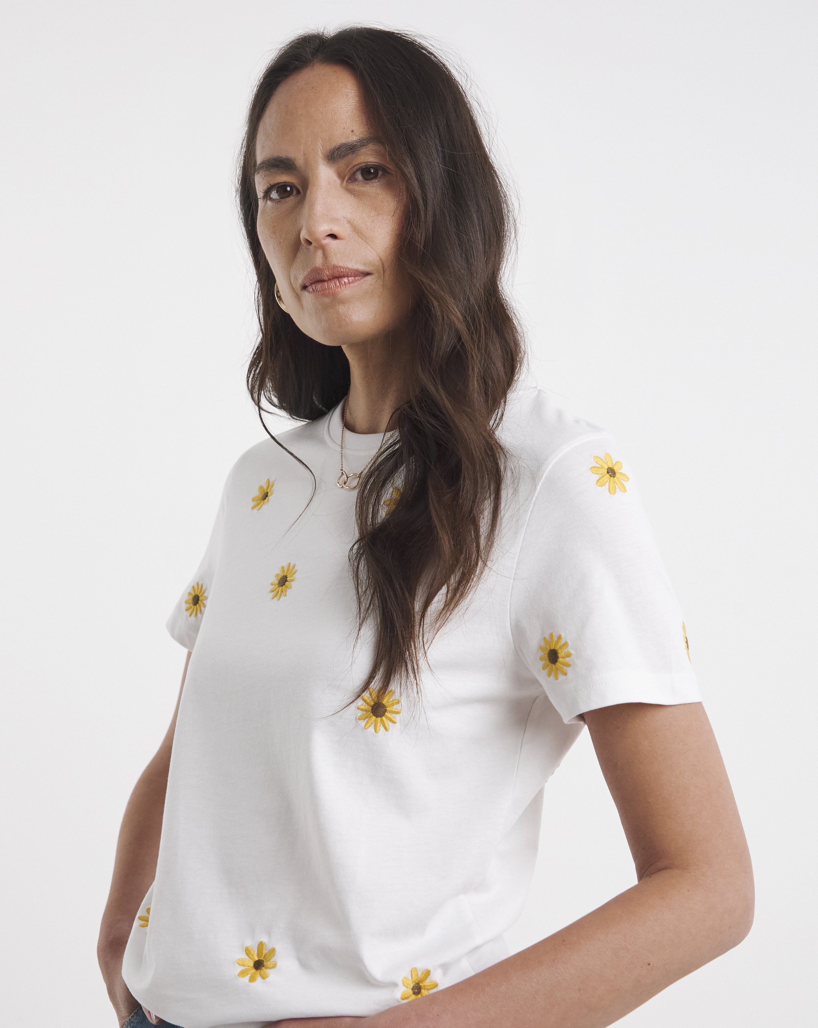 Floral Embriodered T-Shirt
