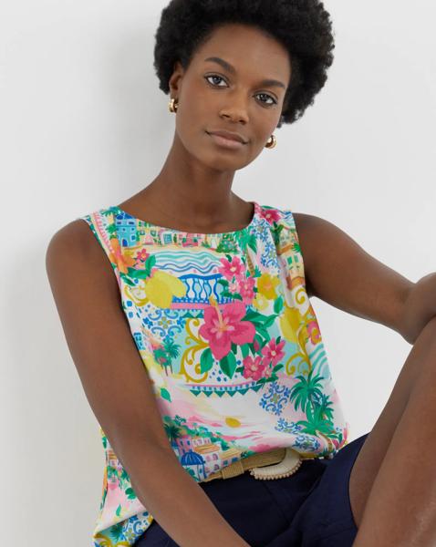 Linen Mix Shell Top