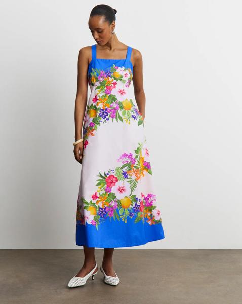 New In - Joanna Hope Printed Cotton Prom Dress