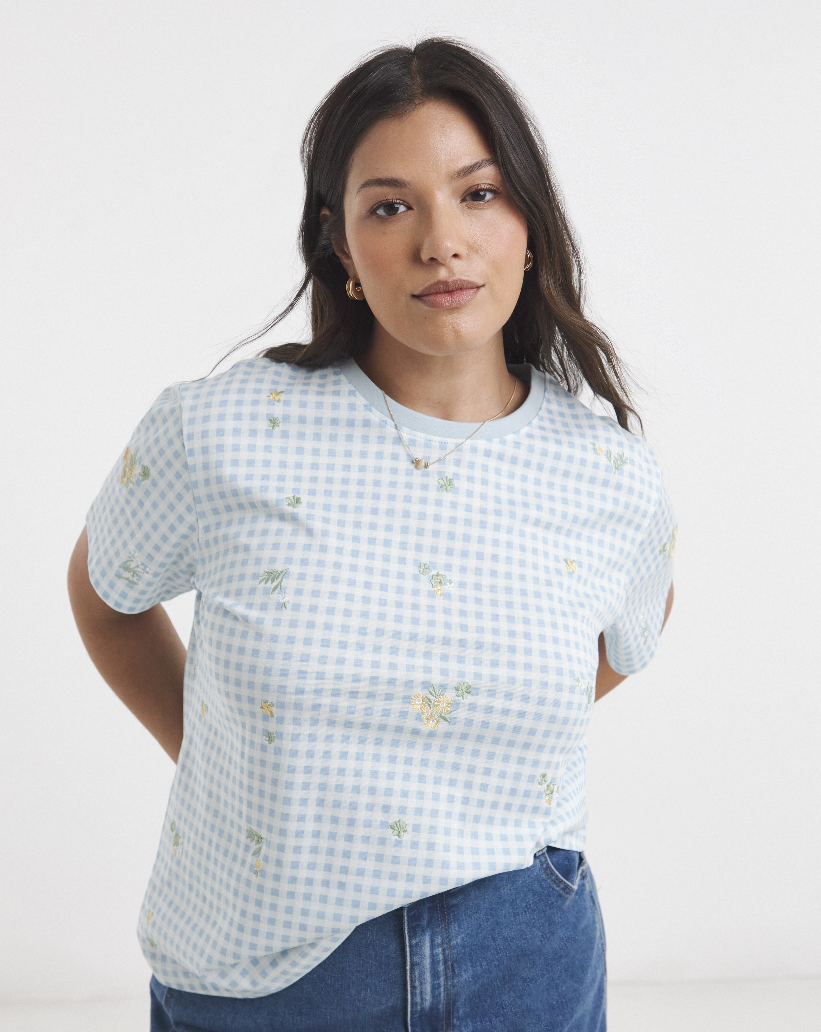 Ditsy Floral Embroidered Tee