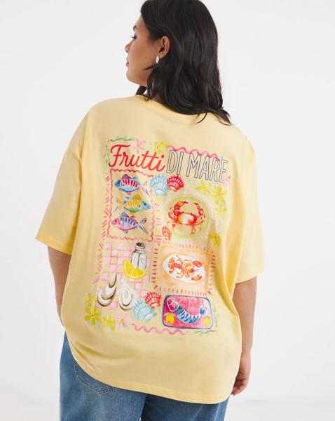 Frutti Di Mare Graphic Oversized T-Shirt