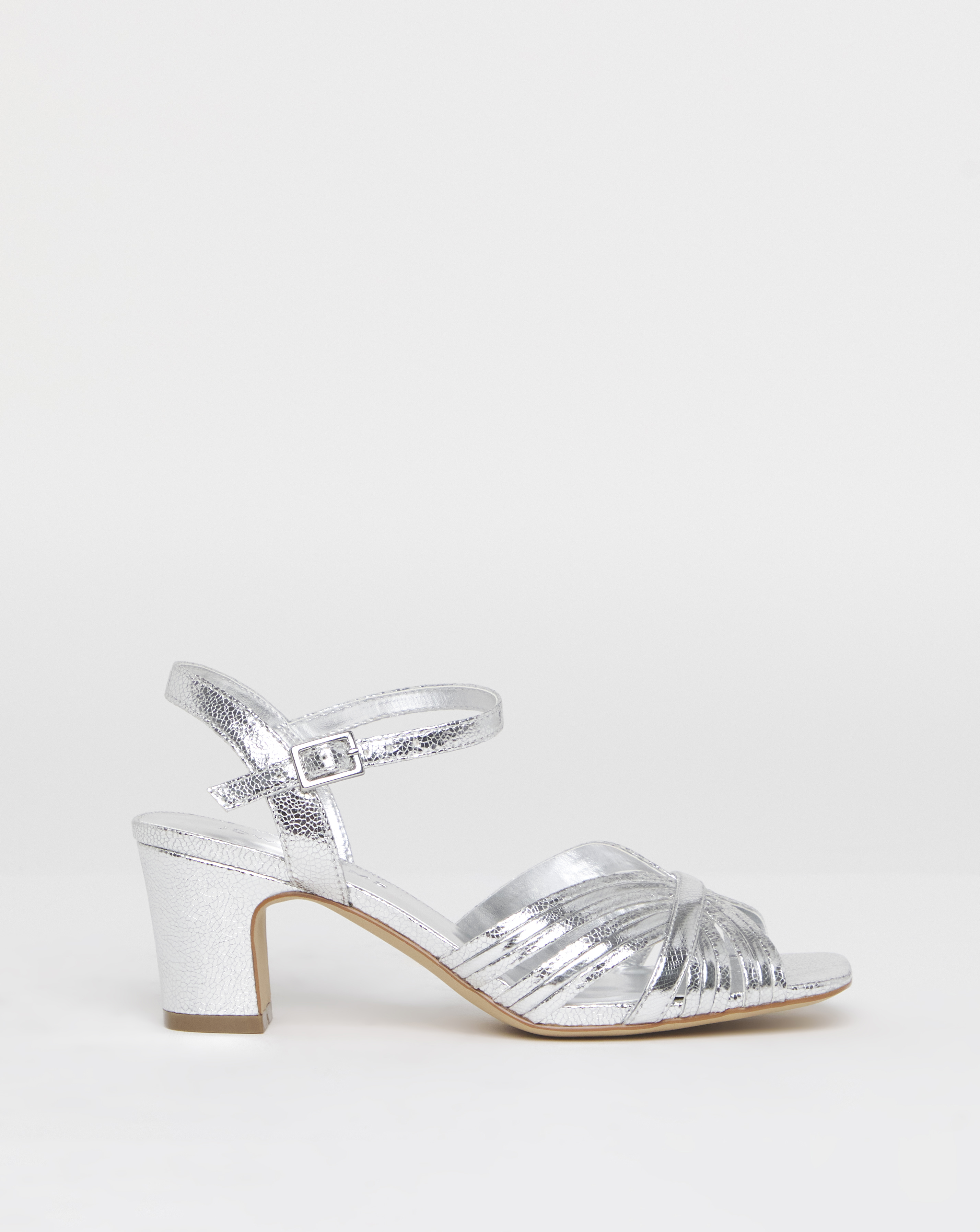 Strappy Block Heel Sandal Ex Wide