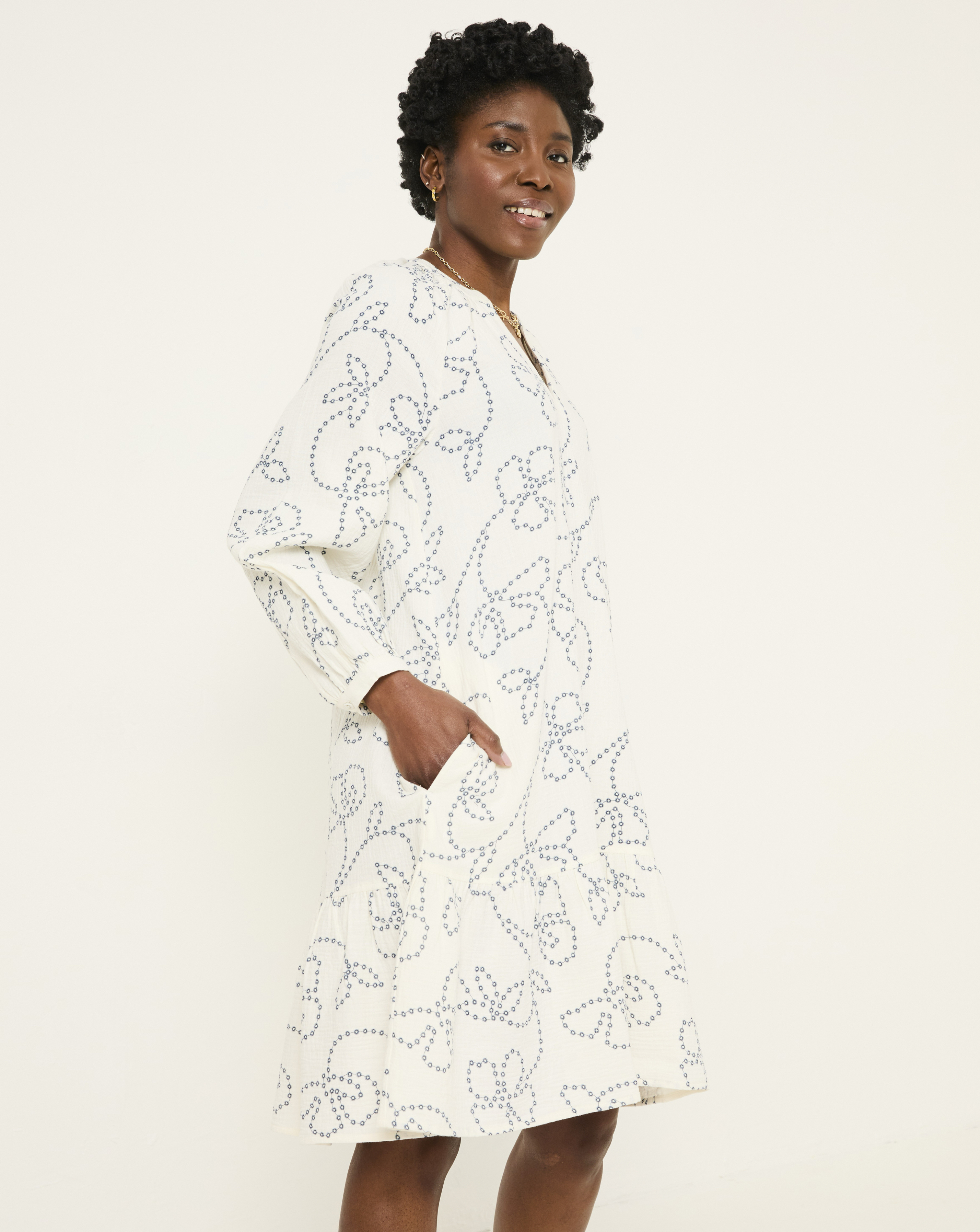 FatFace Frill Embroidery Tunic