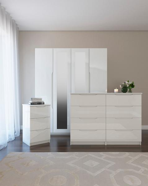 Sorrento Assembled 2 Drawer Bedside